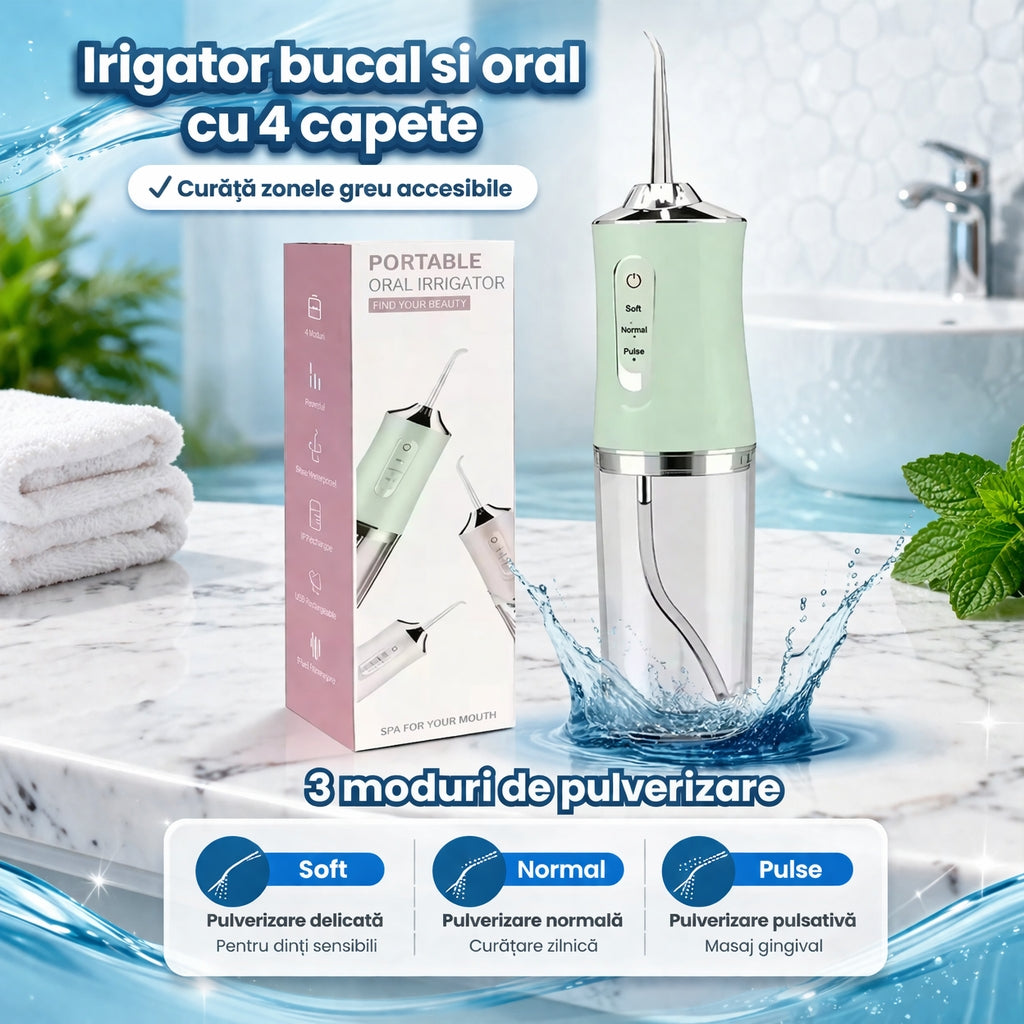 Irigator bucal si oral cu 4 capete