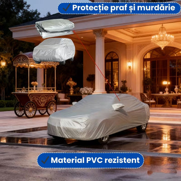 Husă Auto Impermeabilă - Protecție Ploaie, Zăpadă, Soare, Praf, Zgârieturi - Dimensiuni Mari