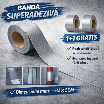Bandă Adezivă Profesională Anti-Scurgeri 5M x 5CM – Fixare Durabilă pentru Orice Suprafață