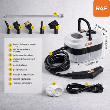 Aparat de Curățat cu Abur  – Igienizare, Degresare, Rezervor 1L și Accesorii Multiple