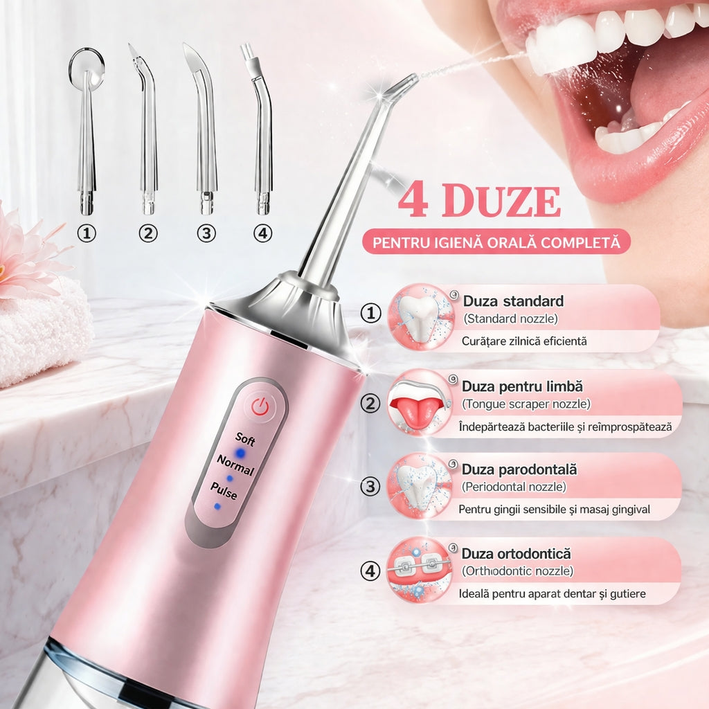 Irigator bucal si oral cu 4 capete