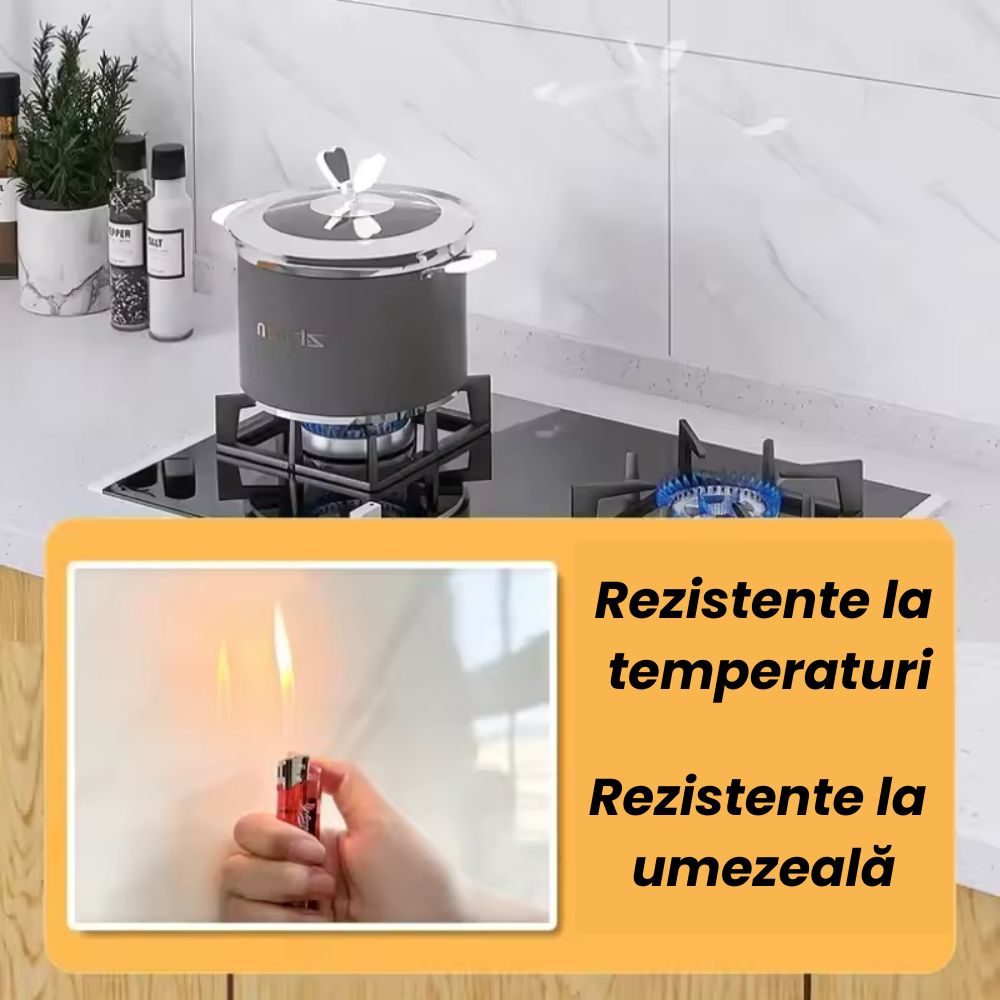 Set 20 Plăci Autocolante PVC – Imitație Marmură, 60×30 cm
