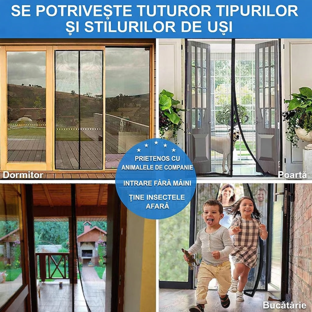 Perdea Magnetică Anti-Insecte 100x210 cm – Protecție Maximă pentru Uși