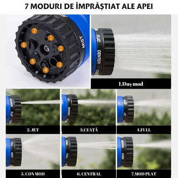 Furtun de grădină extensibil de 60M + mănuși grădinărit